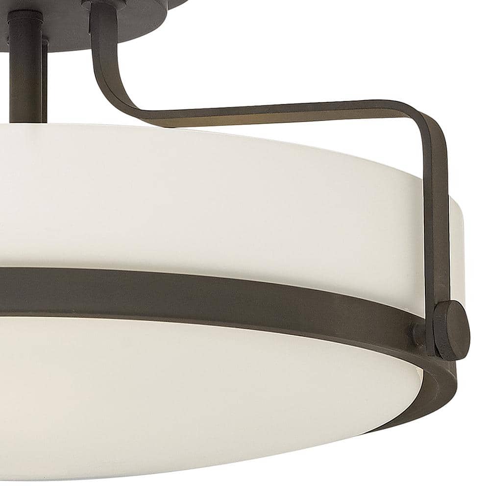 Harper Transitional 3-Light Globe Semi-Flush Mount in Oil Rubbed Bronze