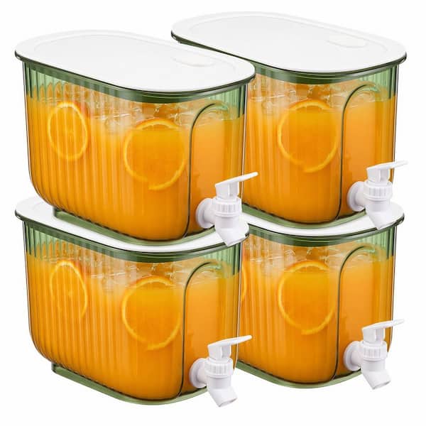 Refrigerator Beverage Beverage Serveware with Spout and Lid, 550ml PET Plastic Juice Pitcher Containers