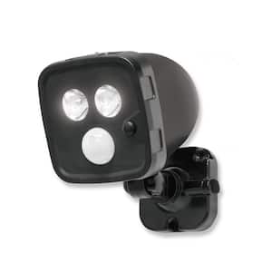 Black Outdoor Integrated LED Motion Activated Spot Light