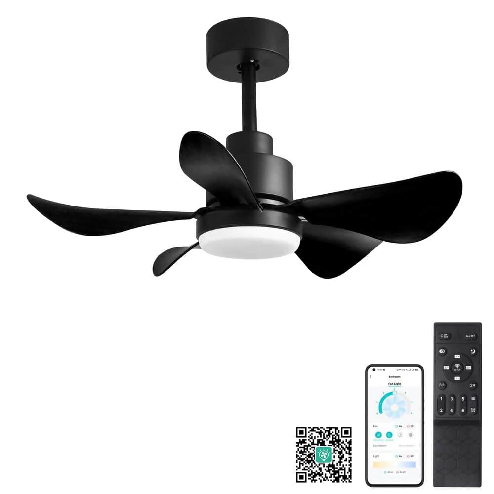 28'' Indoor Black Ceiling Fan with Dimmable LED Light and Remote Control for Bedroom, Living Room, Dining Room price history on PriceWatchPro