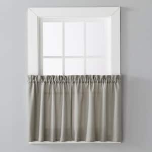 Black Solid Rod Pocket Curtain - 57 in. W x 36 in. L (Set of 2)
