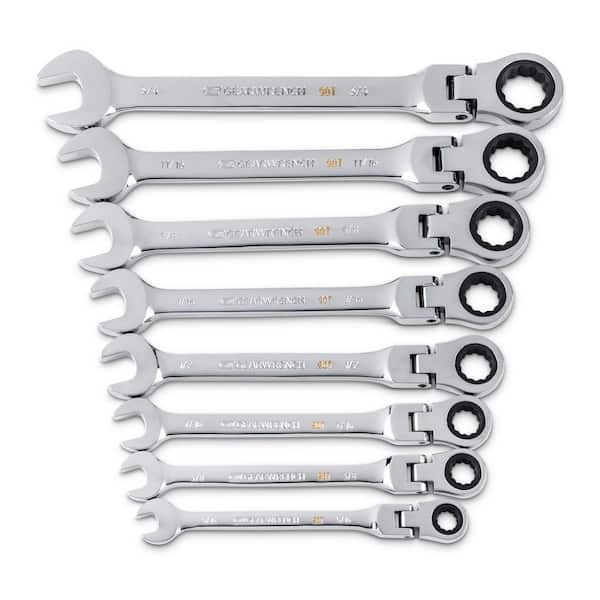 GRAY TOOLS 9-Piece 12 Point SAE, Black Finish, Combination Wrench Set, 3/8  Inch - 1