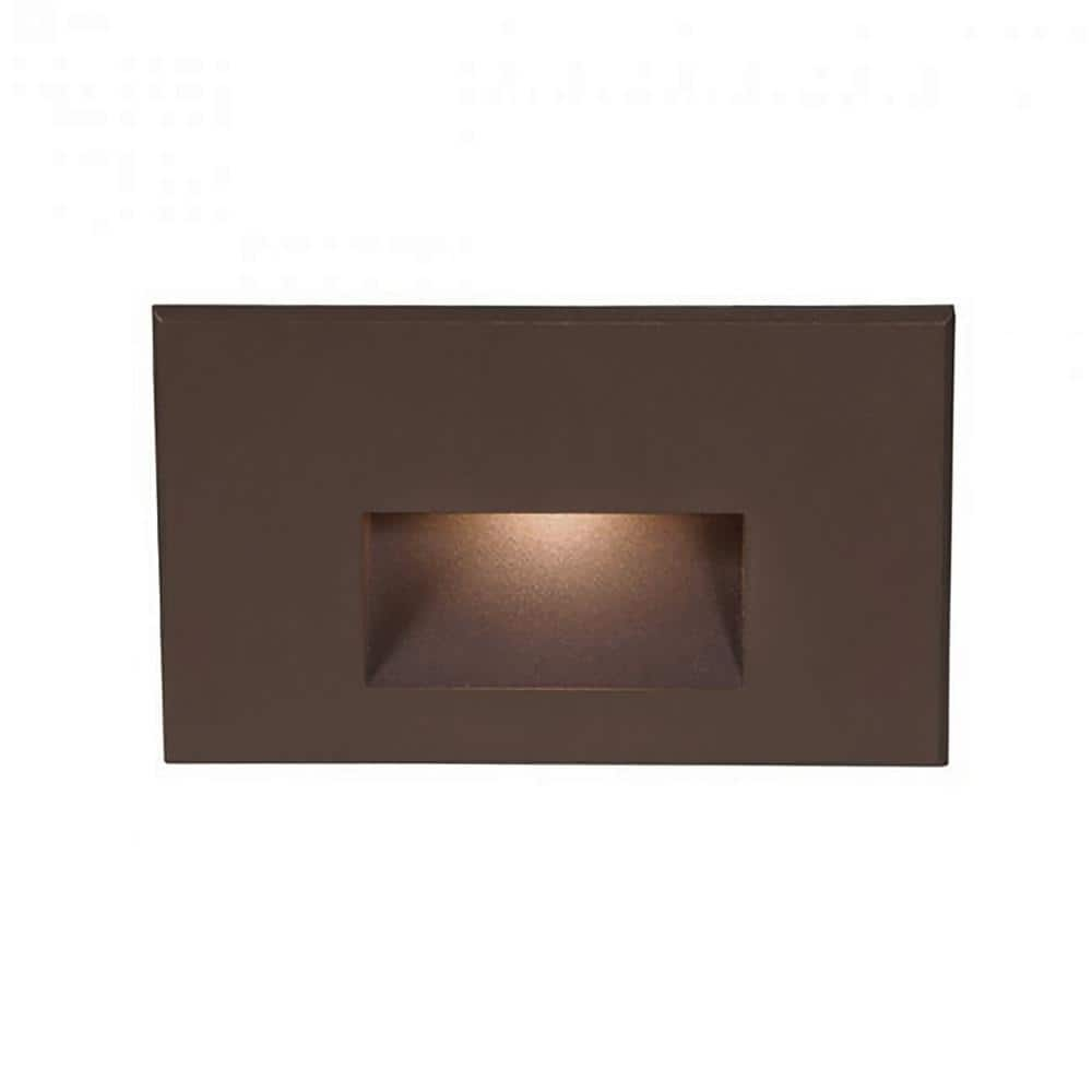 WAC Lighting 4-Watt Line Voltage 3000K Bronzed Brass Integrated LED Horizontal Wall or Stair Light