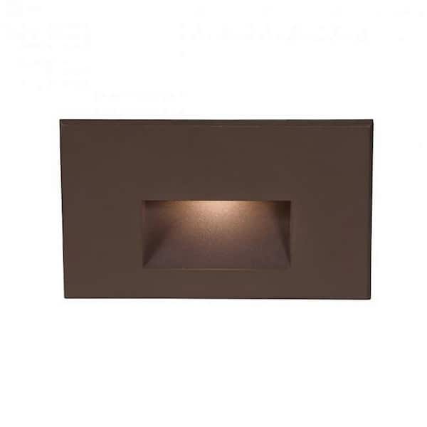 Wall and Stair Light - 68 Lumens Line Voltage Bronze on Brass Integrated LED Hardwired - 3000K