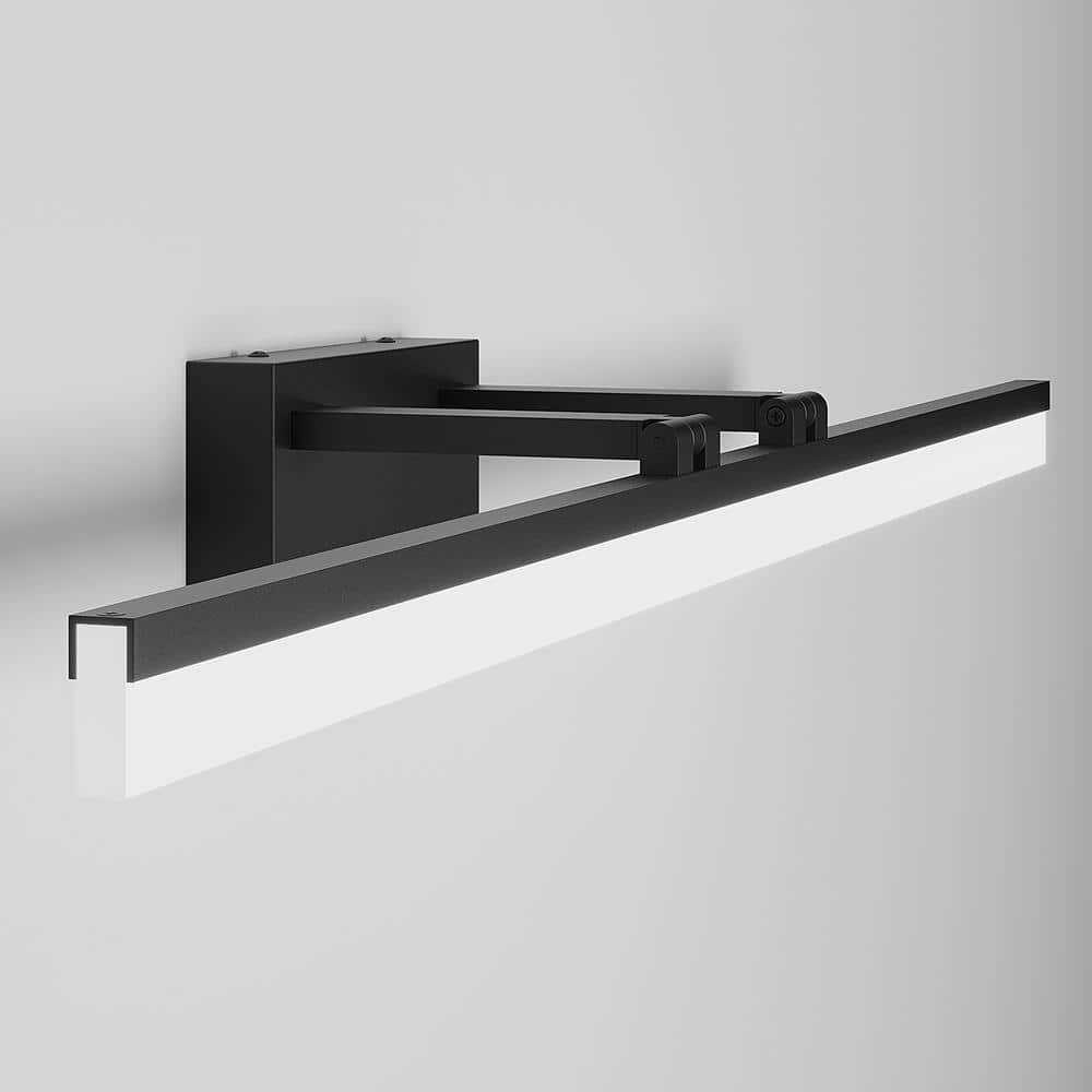 1 Light Black LED Vanity Light Bar with Dimmable 5500K Light