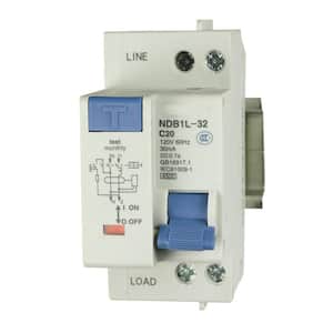 20 Amp 120Vac 1-Pole GFCI Circuit Breaker DIN Rail Mount