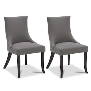Thea Flint Gray Fabric Dining Chair (Set of 2)