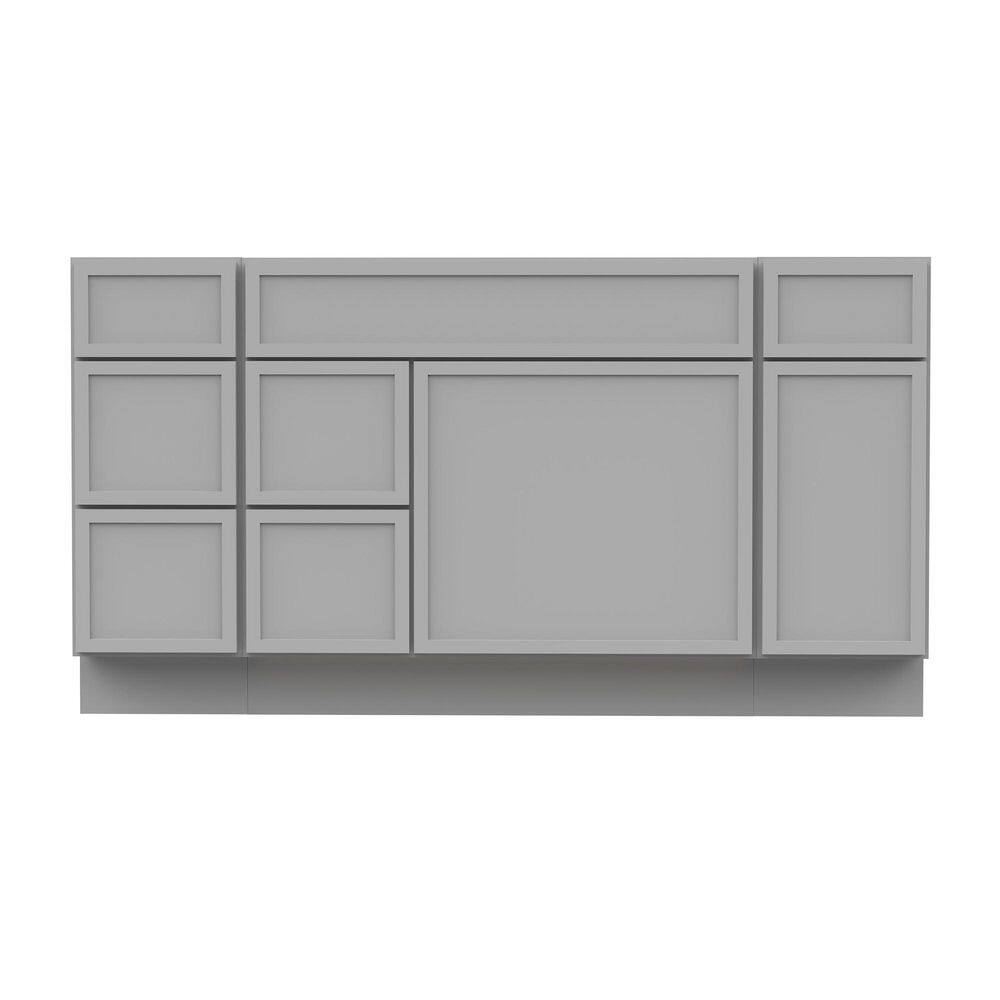 60 in. W x 21 in. D x 32.5 in. H Bath Vanity Cabinet without Top in Gray (Unassembled) price history on PriceWatchPro