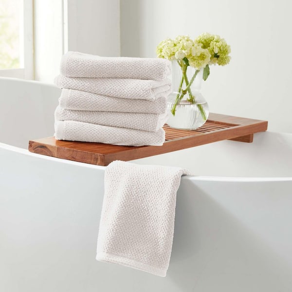 Ivory 6-Pack Cotton Quick-Dry Hand Towel Set