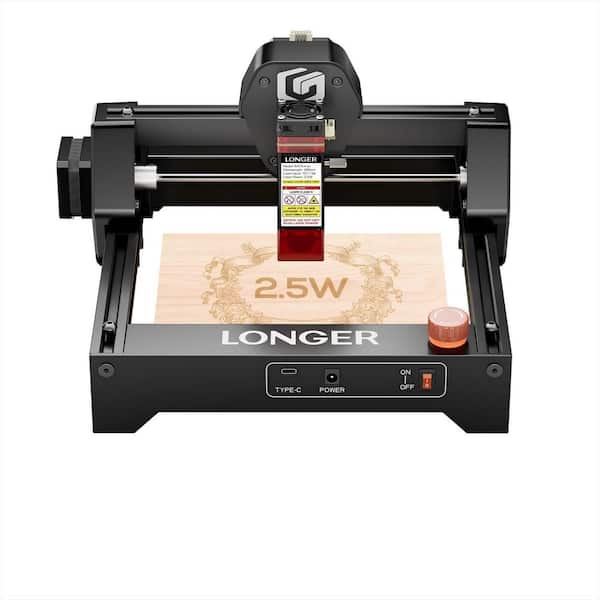 LONGER RAY5 Mini 2. 5W Laser Engraver 12000mm/min High-Speed Cutter for Wood, Metal, Acrylic, Leather, WiFi, 140x130mm