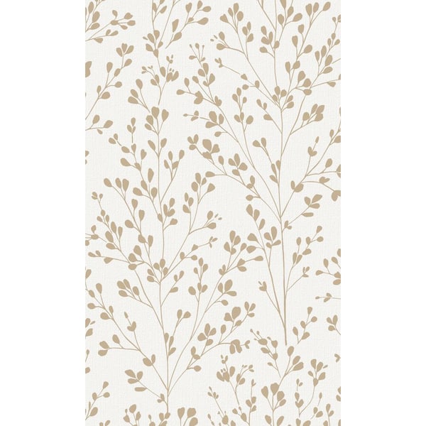 Walls Republic Gold Minimalist Tropical Leaves Printed Non-Woven Non-Pasted Textured Wallpaper 57 Sq. Ft.