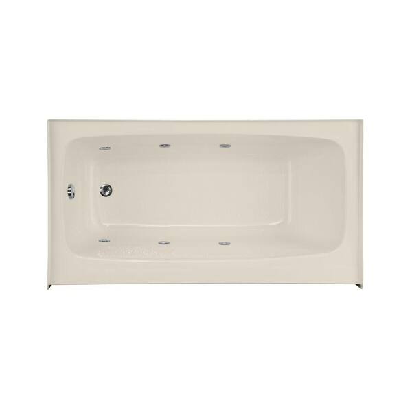 Hydro Systems Trenton 60 in. Acrylic Whirlpool and Air Bath Bathtub in Biscuit