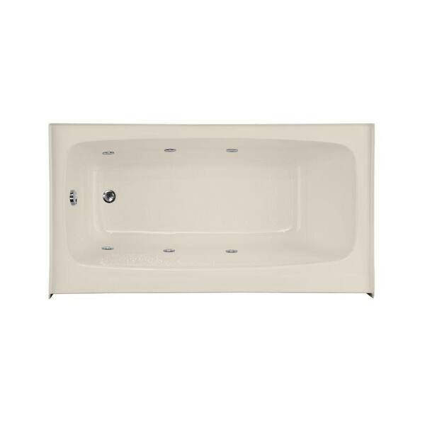 Hydro Systems Trenton 6 ft. Left Drain Whirlpool Tub in Biscuit