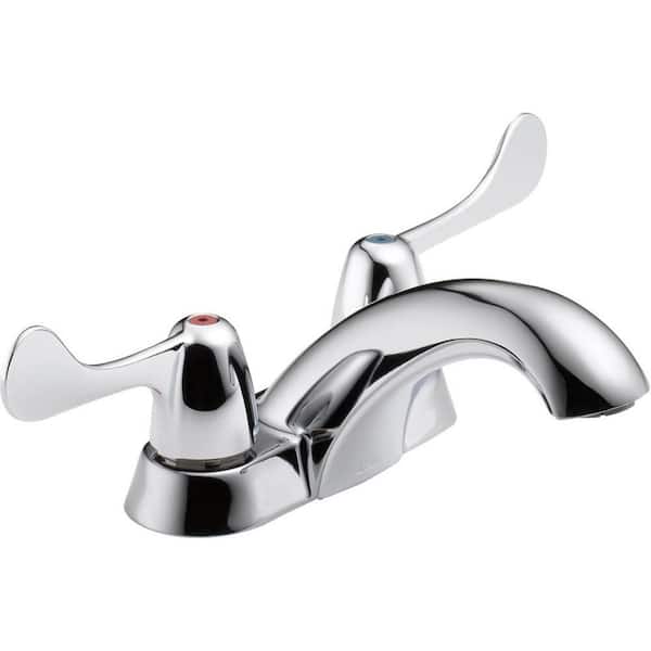 Delta Commercial 4 in. Centerset 2-Handle Bathroom Faucet in Chrome