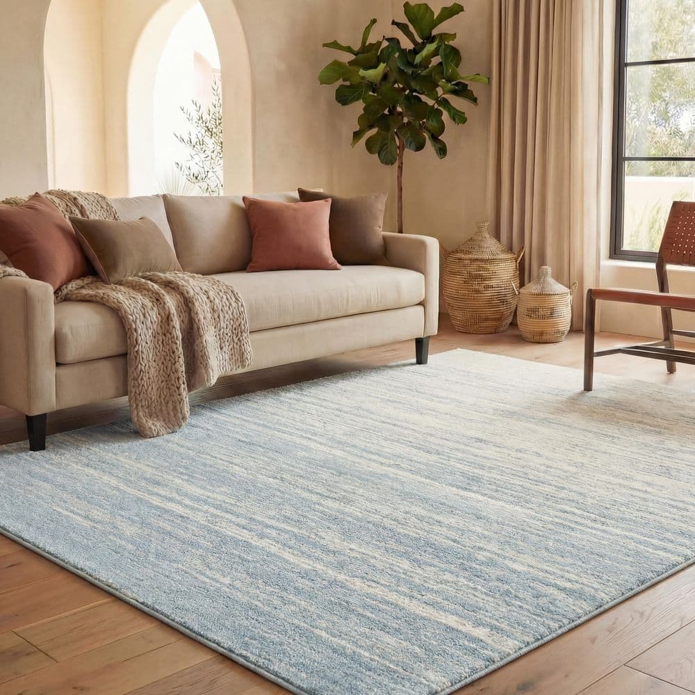 SAFAVIEH Adirondack Slate/Cream 8 ft. x 10 ft. Solid Area Rug