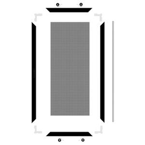 Unique Home Designs 30 in. x 80 in. Adjustable Fit Gray Steel Sliding Patio  Screen Door ISPM500030GRY - The Home Depot