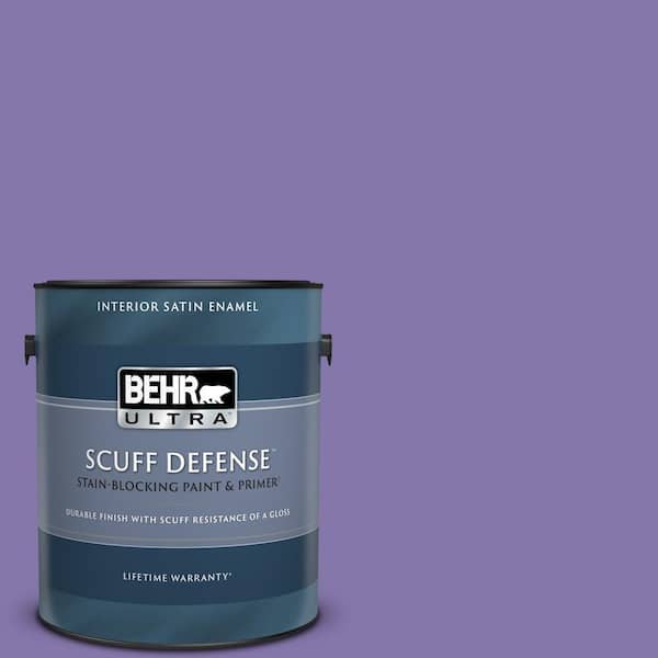 BEHR ULTRA 1 gal. #640B-6 Grape Parfait Extra Durable Satin Enamel Interior Paint & Primer