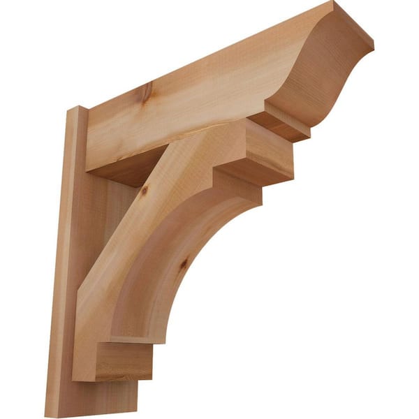 8 in. x 24 in. x 24 in. Merced Traditional Smooth Western Red Cedar Outlooker