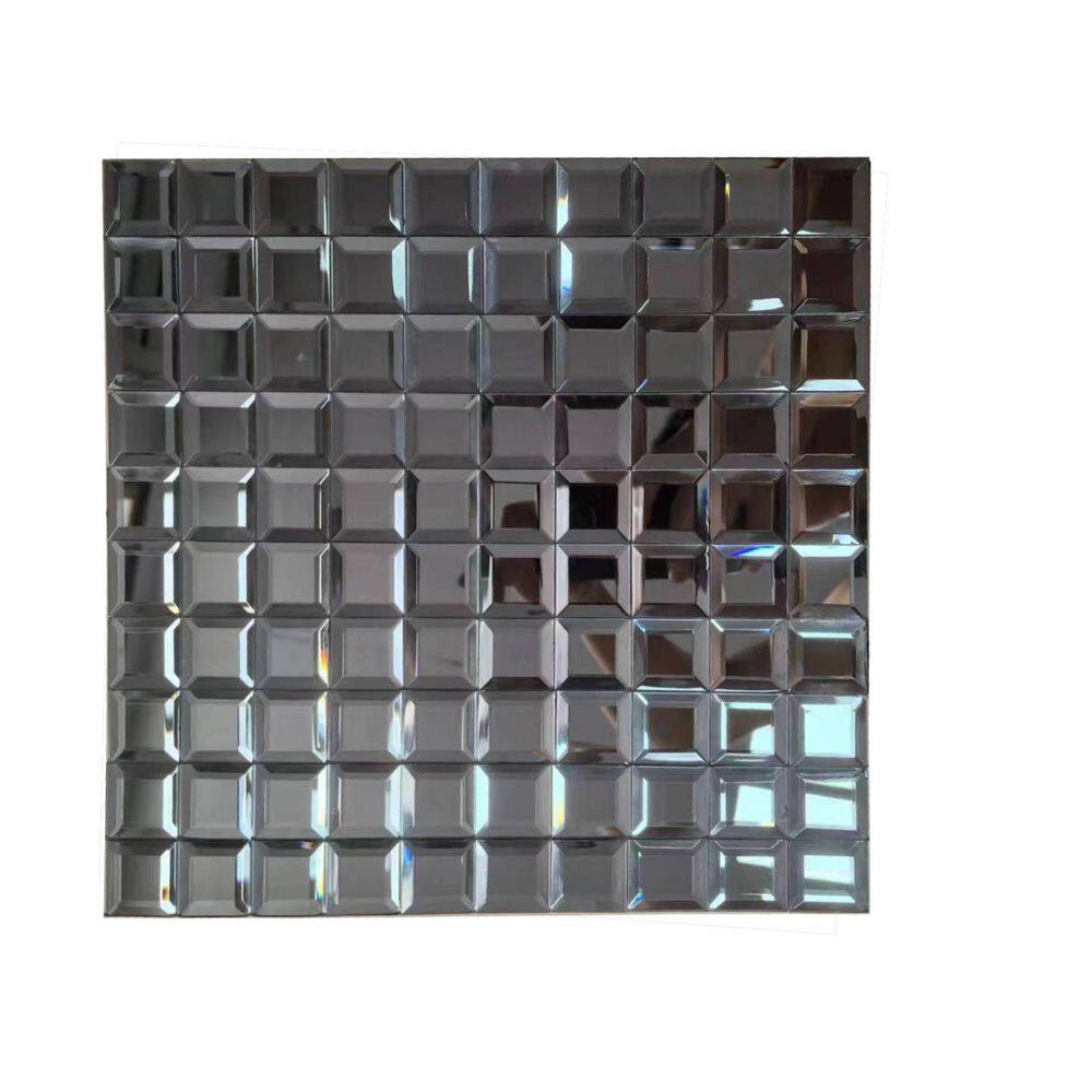Artistic Jewels Blue Gray Diamond Cut 12 in. x 12 in. Glass Mosaic Wall Tile (11 sq. ft./Case) price history on PriceWatchPro