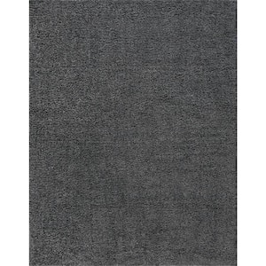 Soho Shag Solid Color Gray 5 ft. x 7 ft. Indoor Area Rug