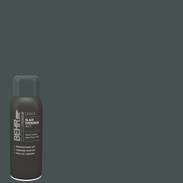BEHR PREMIUM 12 oz. #MQ6-44 Black Evergreen Interior Chalk Decorative Spray Paint Aerosol