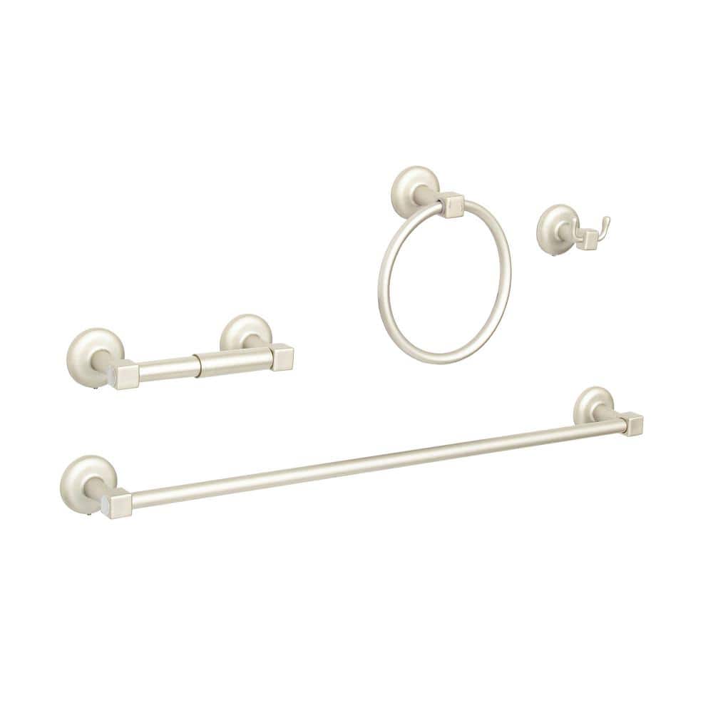 Matte Black 4-Piece Rust Resistant Bathroom Hardware Set