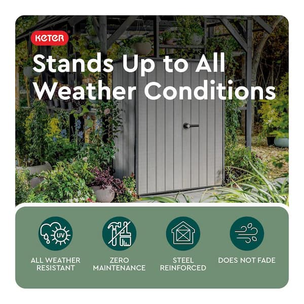 gardenです。 2.5 ft. W x 1.8 ft. D Solid Wood Outdoor Storage Shed, Tool