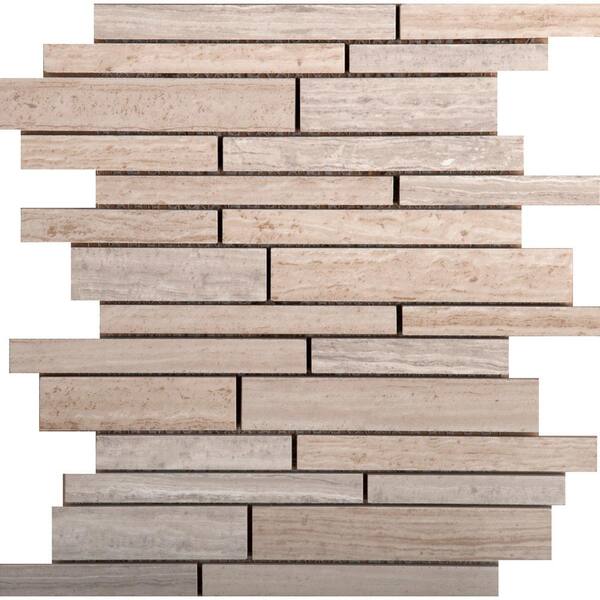 EMSER TILE Ambiance Coast 9.84 in. x 11.81 in. x 9mm Porcelain Mesh-Mounted Mosaic Tile (0.8 sq. ft.)