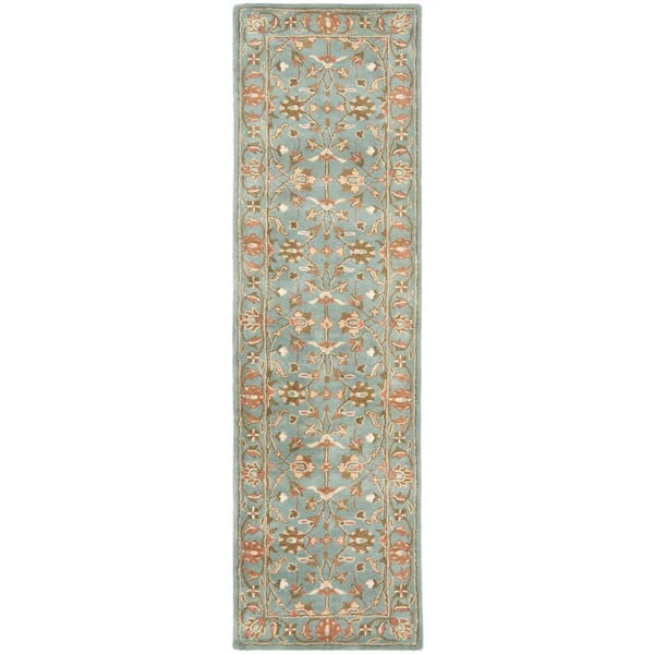 SAFAVIEH Heritage Blue 2 ft. x 14 ft. Border Runner Rug
