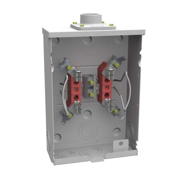 Milbank 125 Amp 4-Terminal Ringless Overhead/Underground Horn Bypass Meter Socket