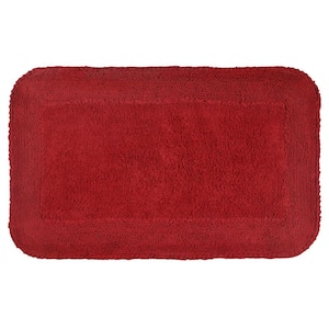 Radiant Collection 100% Cotton Bath Rug Set, Machine Wash, 24x40 in. Rectangle, Red