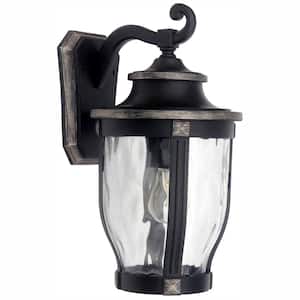 McCarthy 18.5 in. 1-Light Bronze Outdoor Wall Lantern Sconce