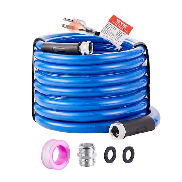 VEVOR 25 ft. Heated Water Hose for RV, Heated Drinking Water Hose Antifreeze to -45°F, Automatic Self-regulating, 5/8 in.