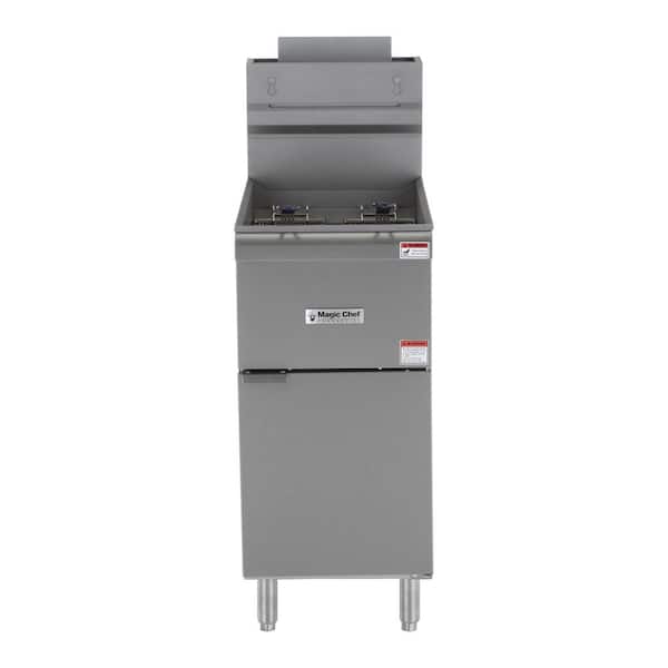 20 Qt. 40 lb. Stainless Steel Commercial Propane Gas Fryer - 90,000 BTU