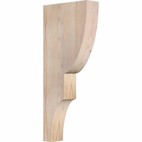 Ekena Millwork 3-1/2 in. x 12 in. x 28 in. Douglas Fir Ridgewood Smooth Corbel