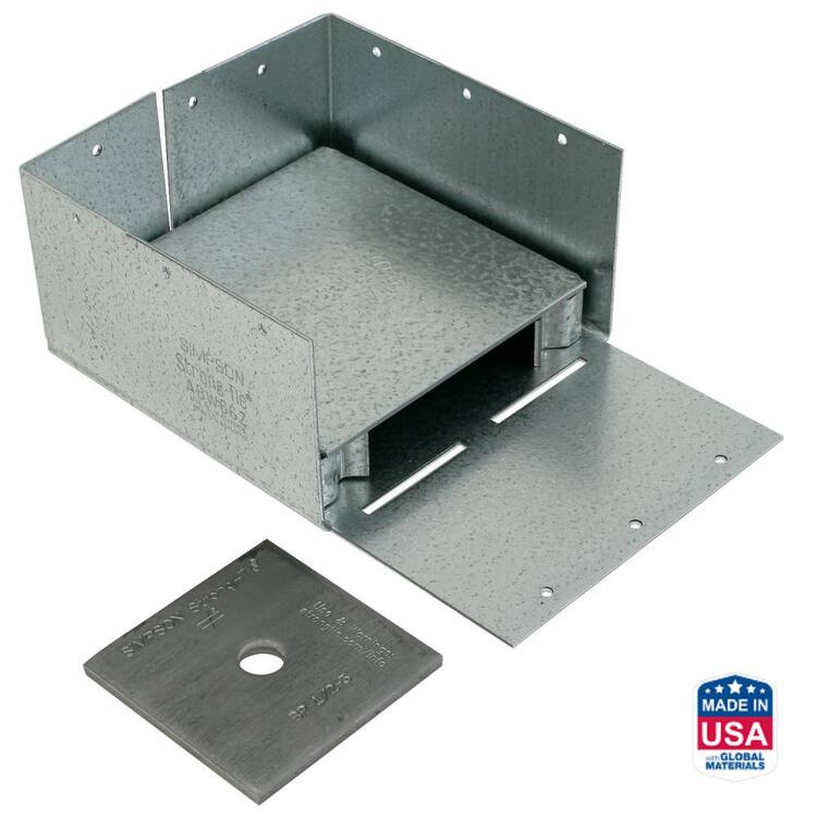 Simpson Strong-Tie ABW ZMAX Galvanized Adjustable Standoff Post Base for 6x6 Nominal Lumber