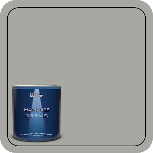 BEHR MARQUEE 1 qt. #PPU24-18 Great Graphite Satin Enamel Interior Paint & Primer