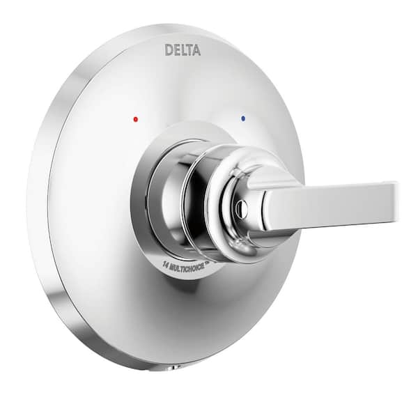 Delta Tetra 1-Handle Wall-Mount Valve Trim Kit in Lumicoat Chrome (Valve Not Included)