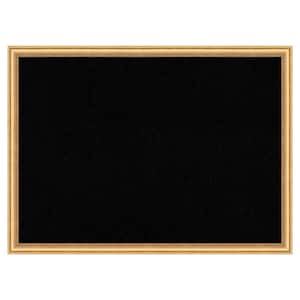 Salon Scoop Gold Wood Framed Black Corkboard 30 in. x 22 in. Bulletin Board Memo Board