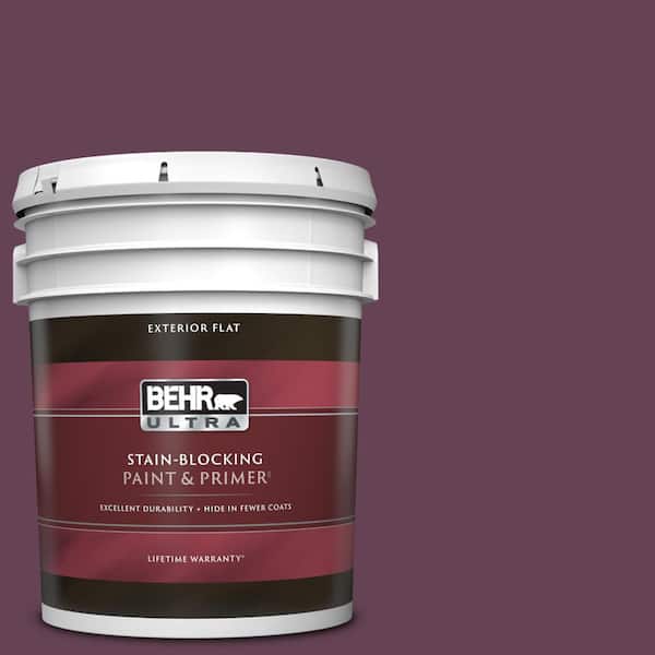 BEHR ULTRA 5 gal. #S-G-690 Delicious Berry Flat Exterior Paint & Primer