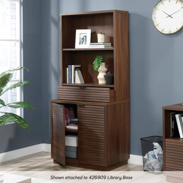 SAUDER Englewood 36.260 in.H Spiced Mahogany Library Hutch
