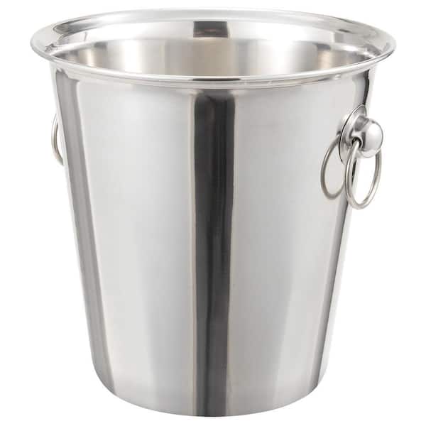 1-Bottle Stainless Steel 4 qt. Wine Bucket