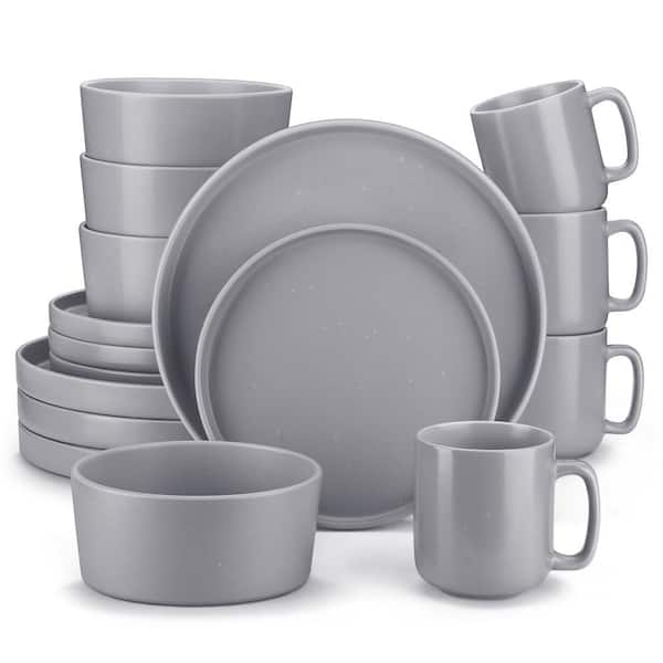 vancasso SNEF 16-Piece Gray Stoneware Dinnerware Set (Service for 4)