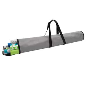 30 in. Gray Polyester Wrapping Paper Storage Bag in Grey