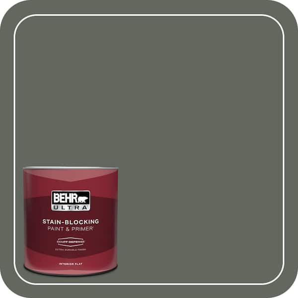 BEHR ULTRA 1 qt. #710F-6 Painted Turtle Extra Durable Flat Interior Paint & Primer