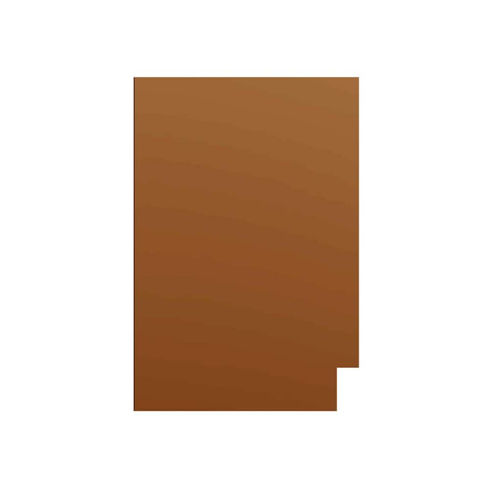 Aberdeen Recessed 0.25 in. W x 34.5 in. H x 23.25 in. D in Caramel End Pane