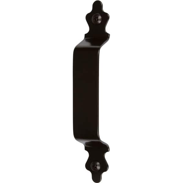 7 in. Black Barn Door Hardware Clover Pull Handle