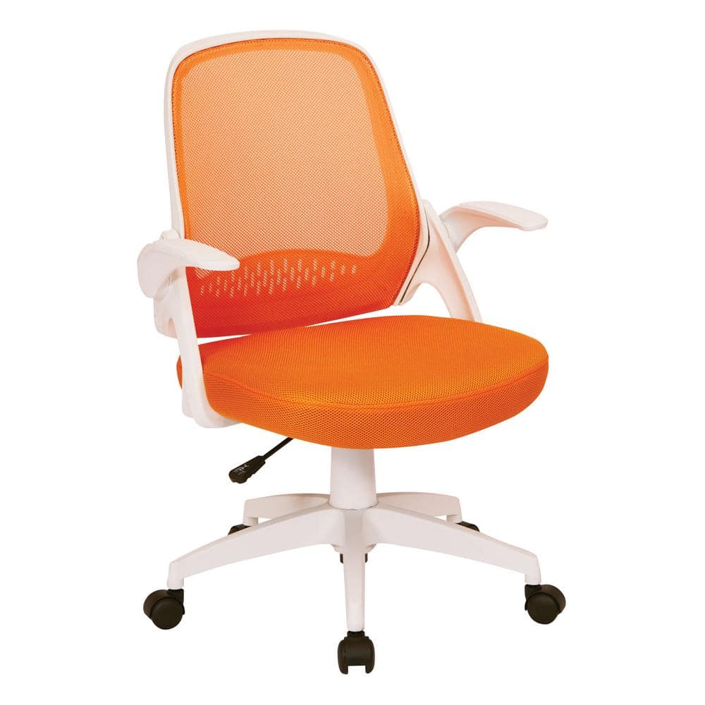 orange and white desk chair