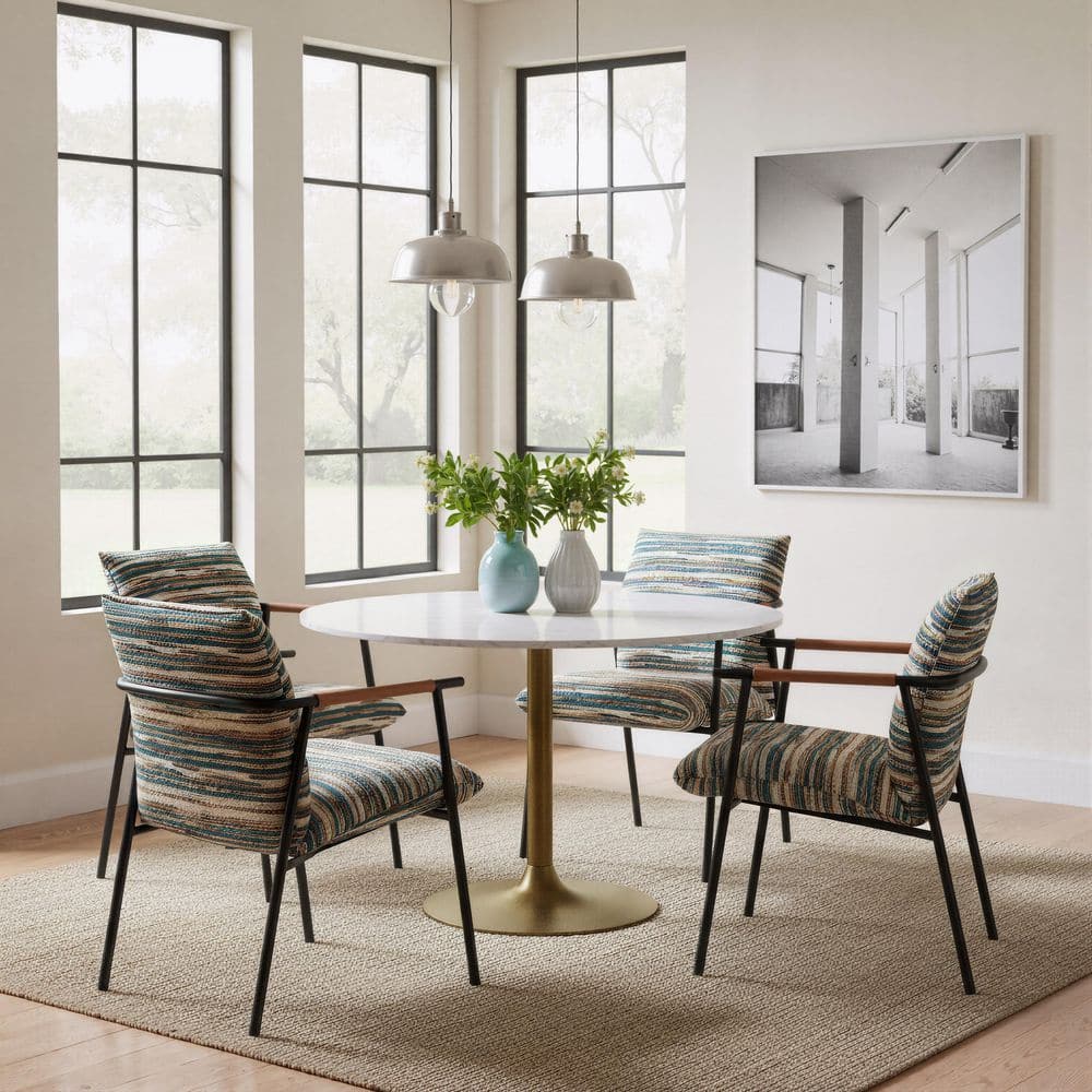 ZUO Reduga Multicolor Textured Fabric Dining Chair 110834 - The