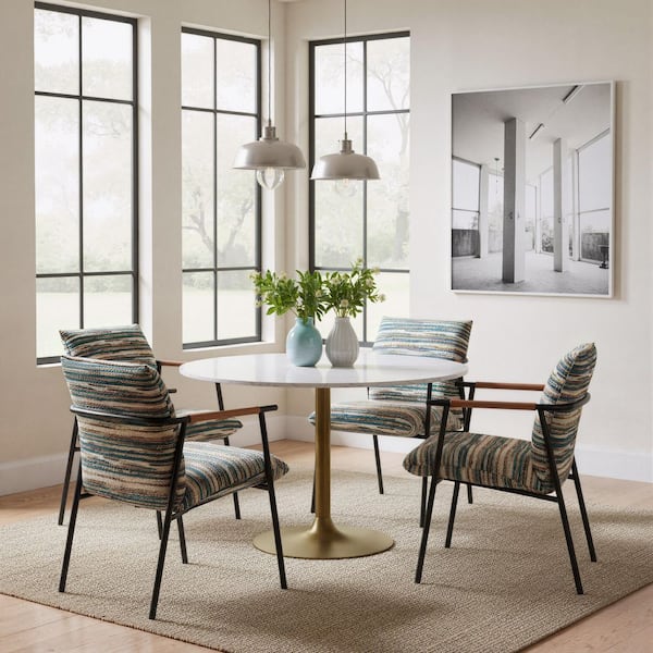 ZUO Reduga Multicolor Textured Fabric Dining Chair 110834 - The